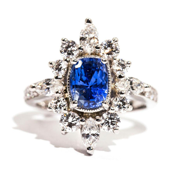 Bicheno Sapphire & Diamond Ring Ring Imperial Jewellery - Auctions, Antique, Vintage & Estate 