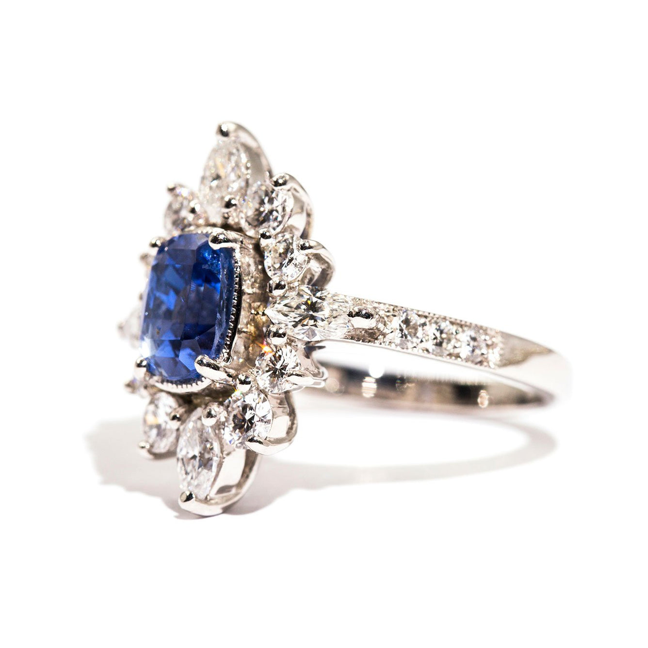 Bicheno Sapphire & Diamond Ring Ring Imperial Jewellery - Auctions, Antique, Vintage & Estate 