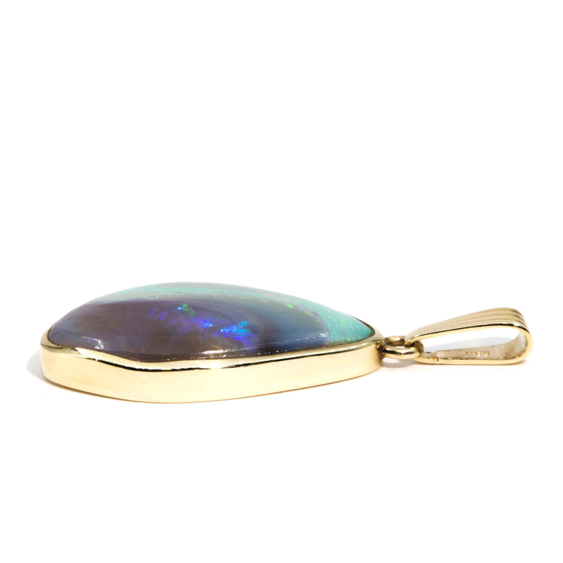 Blythe 14ct Gold Vintage Freeform Dark Opal Pendant* $ Pendants/Necklaces Imperial Jewellery 