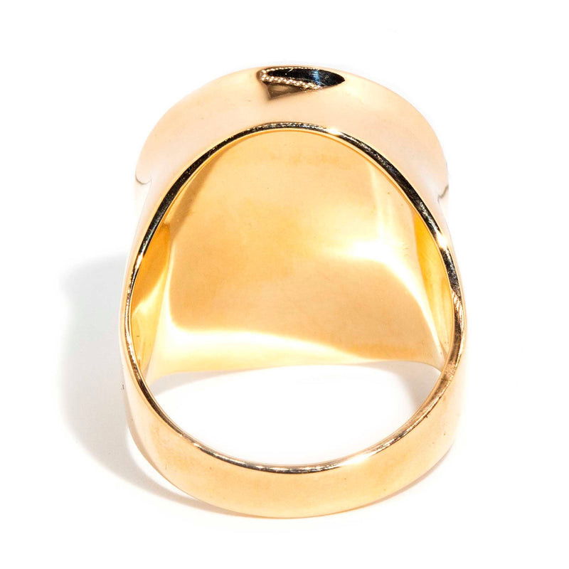 Bobbie 14ct Yellow Gold Tigers Eye Cabochon Dome Ring* DRAFT Rings Imperial Jewellery 