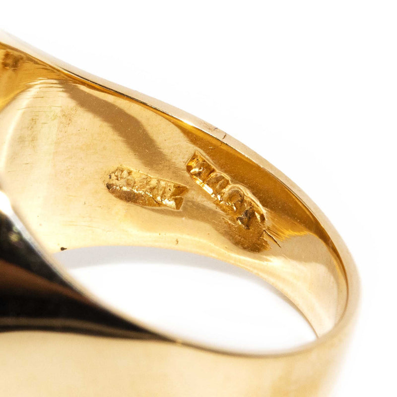 Bobbie 14ct Yellow Gold Tigers Eye Cabochon Dome Ring* DRAFT Rings Imperial Jewellery 