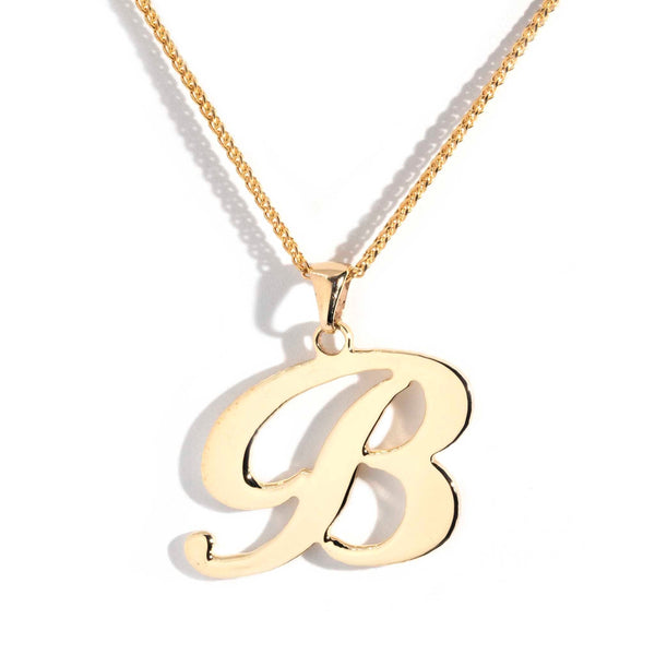 Brianna 9ct Yellow Gold Letter "B" Pendant & Chain* Gemmo Pendants/Necklaces Imperial Jewellery Imperial Jewellery - Hamilton 
