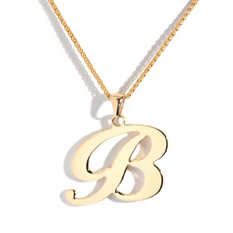 Brianna 9ct Yellow Gold Letter "B" Pendant & Chain* Gemmo Pendants/Necklaces Imperial Jewellery Imperial Jewellery - Hamilton 