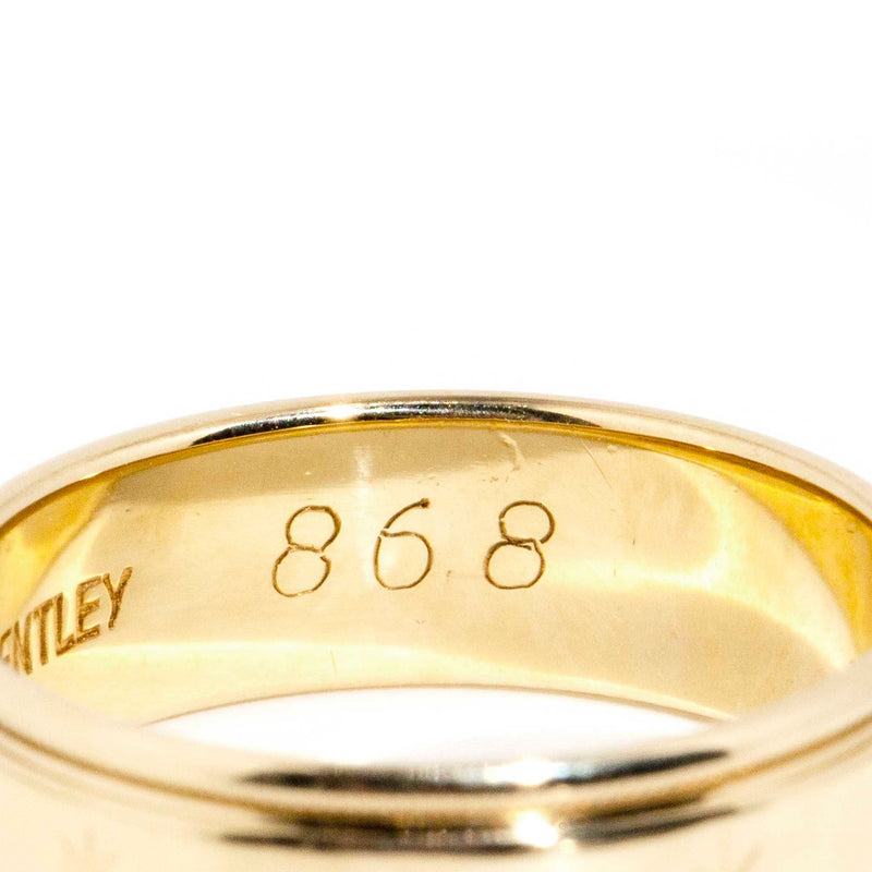 Bryce Star Patterned Band 9ct Yellow Gold Ring* GTG Rings Imperial Jewellery 