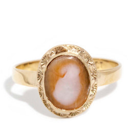 Cadence Circa 1950s 10ct Yellow Gold Cameo Ring WIP Rings Imperial Jewellery 