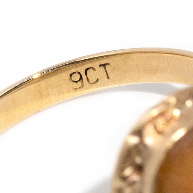 Cadence Circa 1950s 10ct Yellow Gold Cameo Ring WIP Rings Imperial Jewellery 