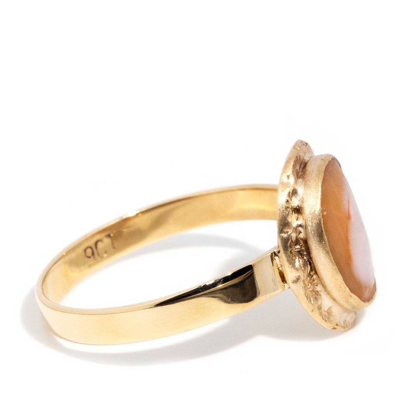 Cadence Circa 1950s 10ct Yellow Gold Cameo Ring WIP Rings Imperial Jewellery 