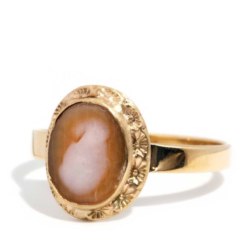 Cadence Circa 1950s 10ct Yellow Gold Cameo Ring WIP Rings Imperial Jewellery 