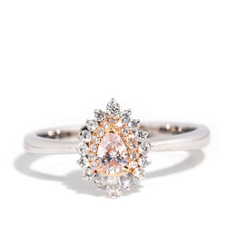 Camilla Pear Cut Pink Diamond 18ct Gold Cluster Ring Rings Imperial Jewellery Imperial Jewellery - Hamilton