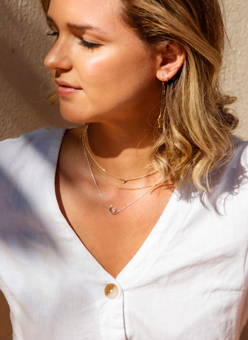 Capri 18ct White Gold Heart Shape Diamond Necklet Necklaces Imperial Jewellery 