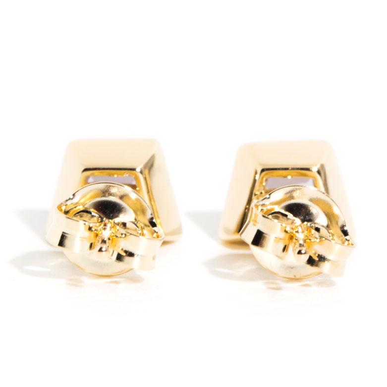 Carlotta Purple Spinel Contemporary Stud Earrings 9ct Gold*OB Earrings Imperial Jewellery 