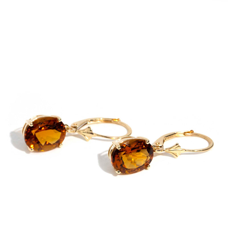Carolyn 14ct Yellow Gold Citrine Drop Hook Earrings Earrings Imperial Jewellery Imperial Jewellery - Hamilton 