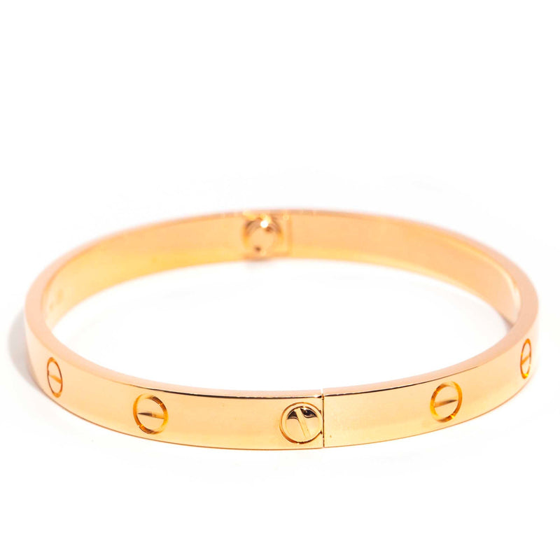 CARTIER 18K Yellow Gold 4 Diamond LOVE Bracelet 18 947985 | FASHIONPHILE