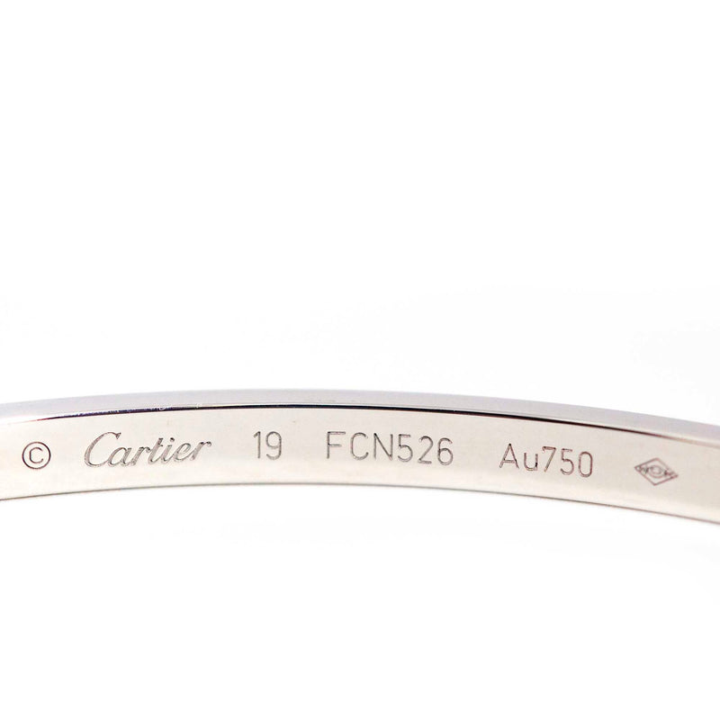 Cartier 18ct White Gold 3.65mm Love Link Bangle Bracelets/Bangles Imperial Jewellery 