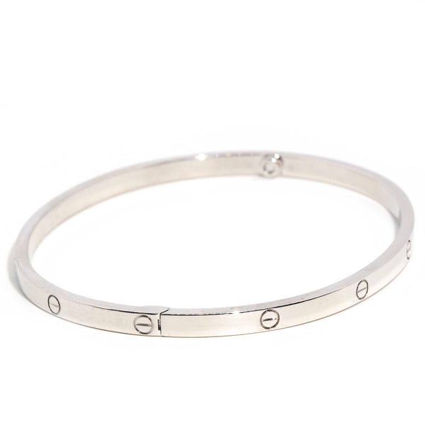 Cartier 18ct White Gold 3.65mm Love Link Bangle Bracelets/Bangles Imperial Jewellery 