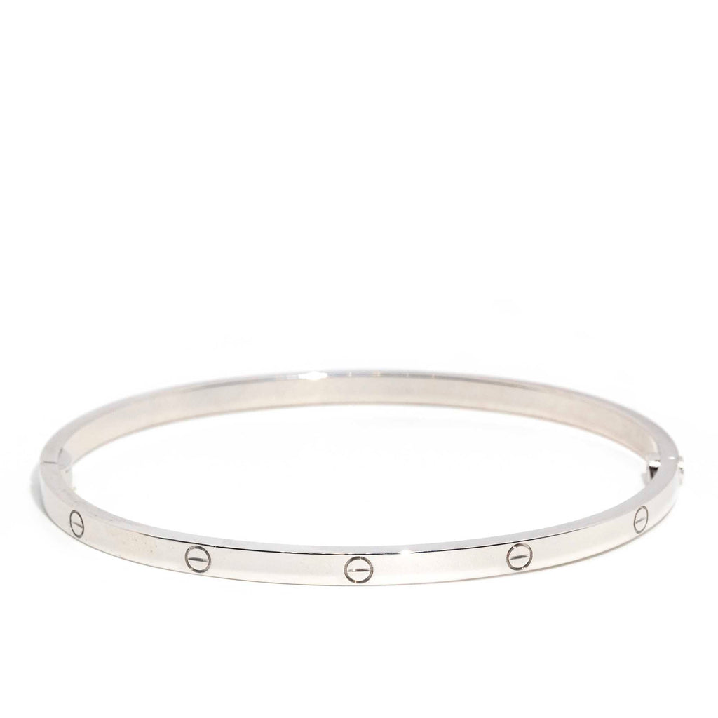 LOVE de Cartier bracelet in white gold 750 / 18 carats.