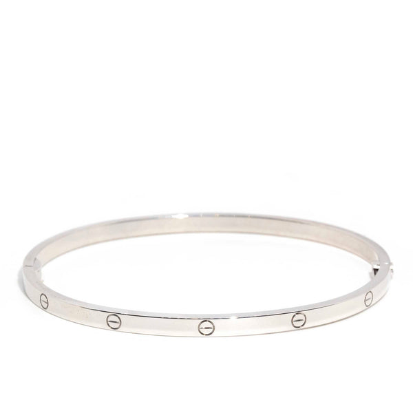 Cartier 18ct White Gold 3.65mm Love Link Bangle Bracelets/Bangles Imperial Jewellery Imperial Jewellery - Hamilton 
