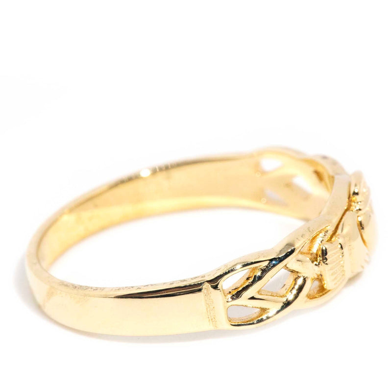 Chance 9ct Gold Open Pattern Claddagh Ring Rings Imperial Jewellery 
