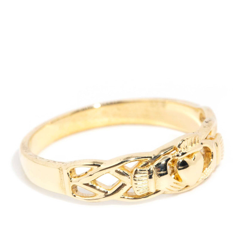 Chance 9ct Gold Open Pattern Claddagh Ring Rings Imperial Jewellery 