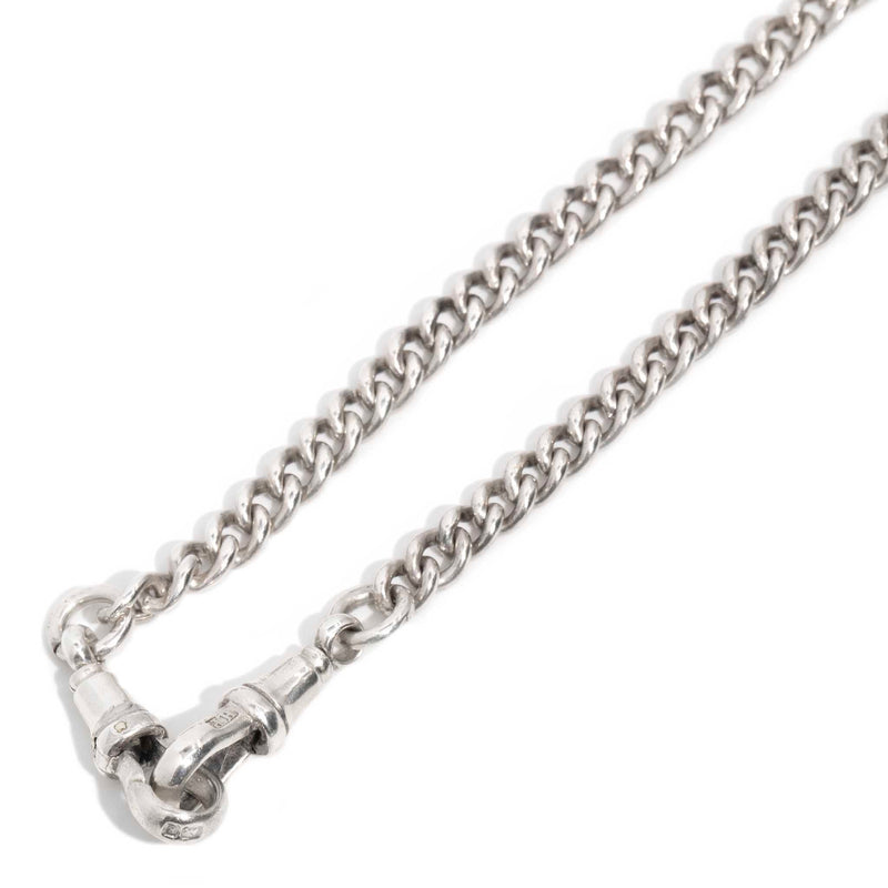 Charlotte Edwardian 1907 Silver Fob Chain & Detachable Pendant* DRAFT Pendants/Necklaces Imperial Jewellery 