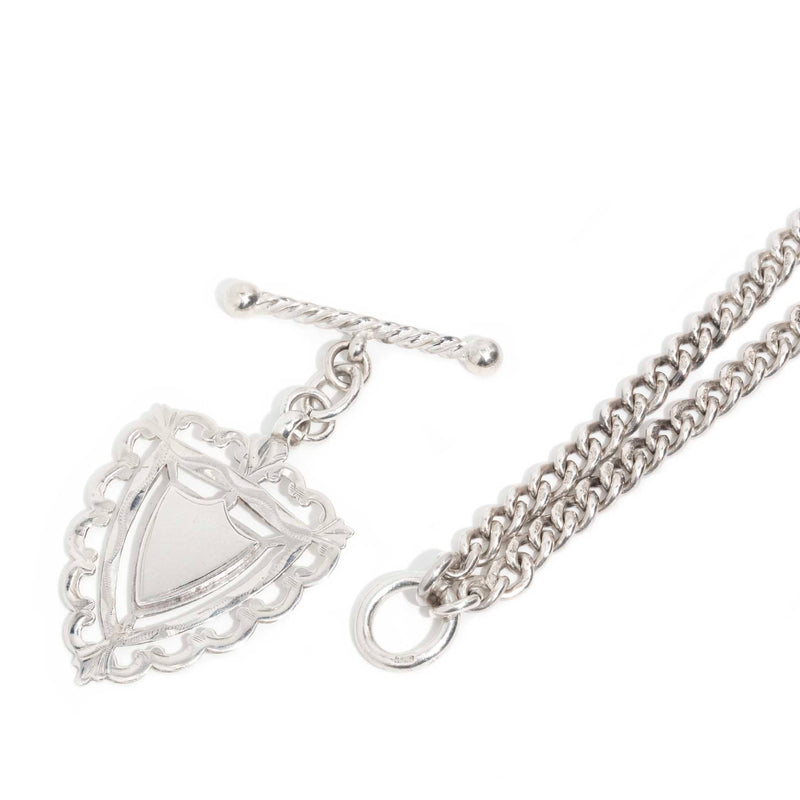 Charlotte Edwardian 1907 Silver Fob Chain & Detachable Pendant* DRAFT Pendants/Necklaces Imperial Jewellery 