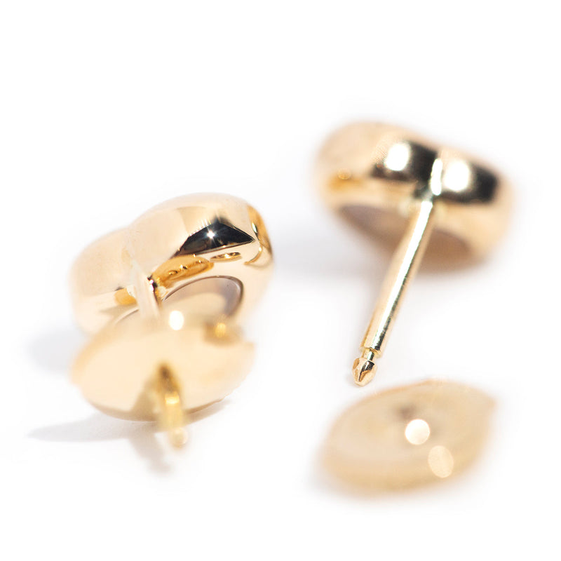 Chopard 18ct Gold Vintage Floating Diamond Heart Studs* OB $ Gemmo Earrings Imperial Jewellery 