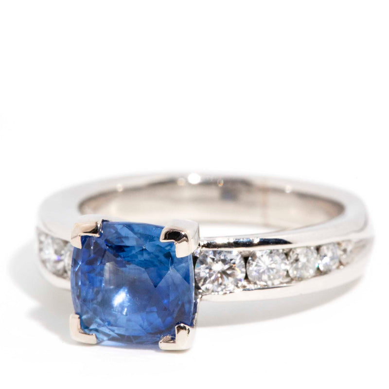 Chrissy Platinum Ceylon Sapphire Diamond Ring Rings Imperial Jewellery 