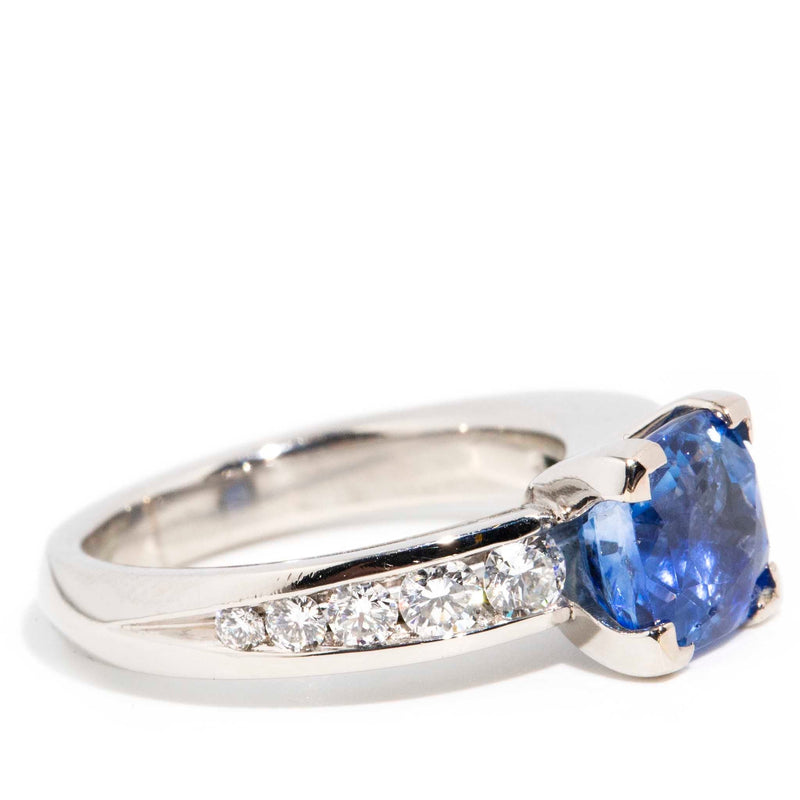 Chrissy Platinum Ceylon Sapphire Diamond Ring Rings Imperial Jewellery 