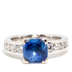 Chrissy Platinum Ceylon Sapphire Diamond Ring Rings Imperial Jewellery Imperial Jewellery - Hamilton 