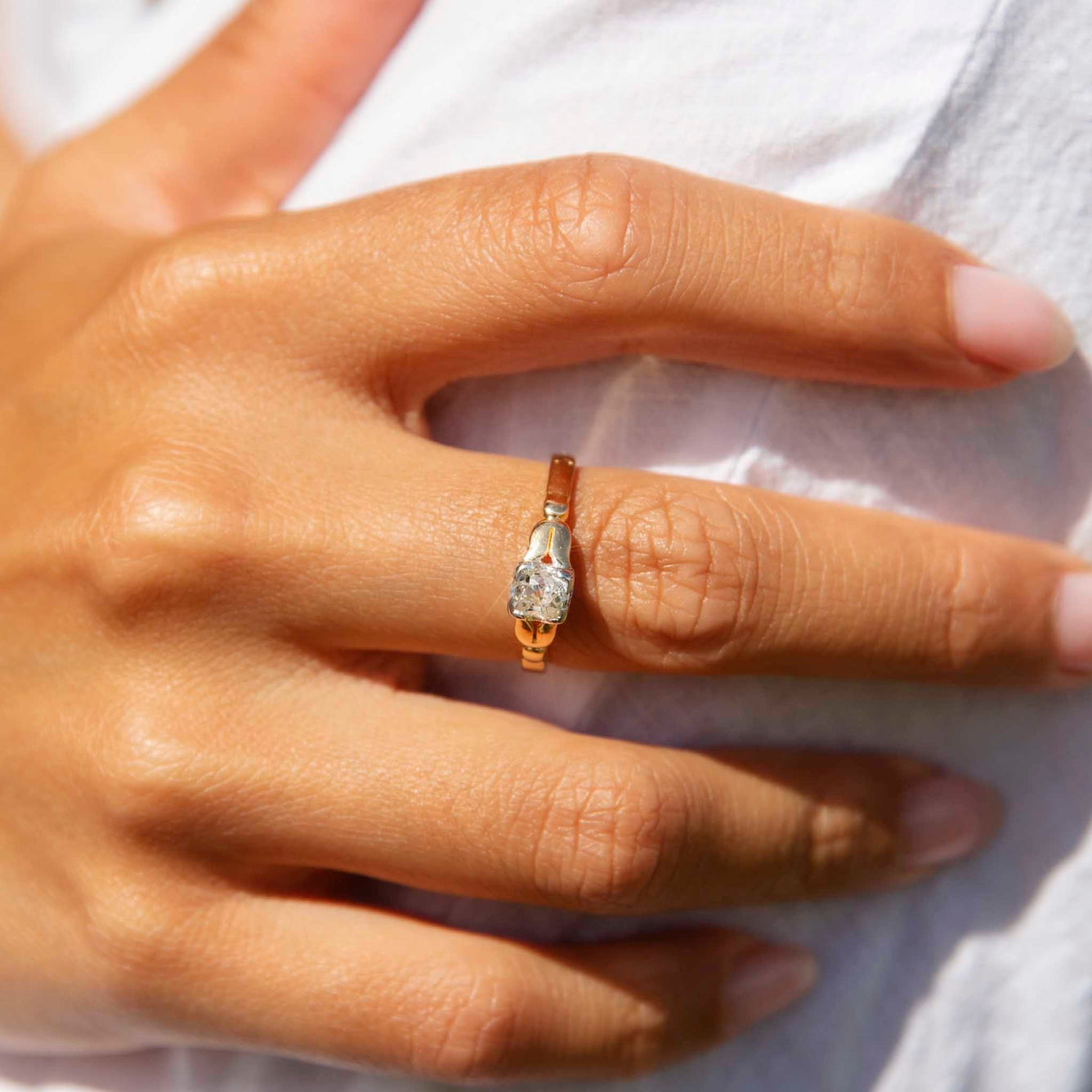 Buy Gentleman's Old Mine Cut Diamond Ring Online in India - Etsy