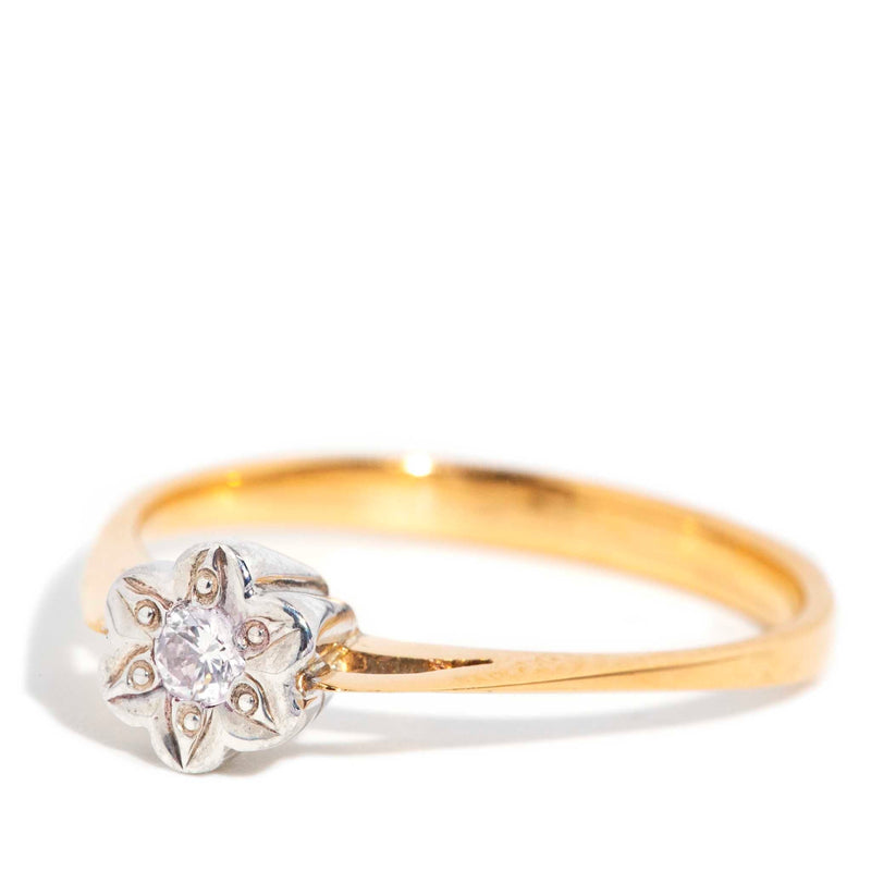 Claire 1960s Diamond Vintage Flower 18ct Gold Ring* XRF TEST AGAIN Rings Imperial Jewellery 