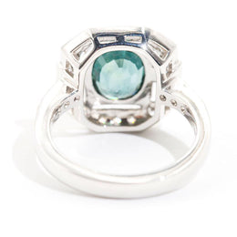 Clementine Colour Shifting 3.14ct Sapphire & Diamond Platinum Ring Ring Imperial Jewellery - Auctions, Antique, Vintage & Estate