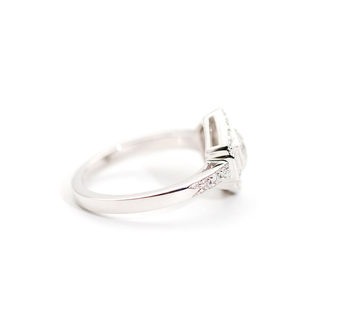 Colita 0.98 Carat Art Deco Certified Diamond Ring Ring Imperial Jewellery - Auctions, Antique, Vintage & Estate