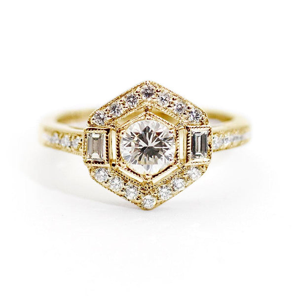 Colita 0.98 Carat Diamond Art Deco Ring Ring Imperial Jewellery