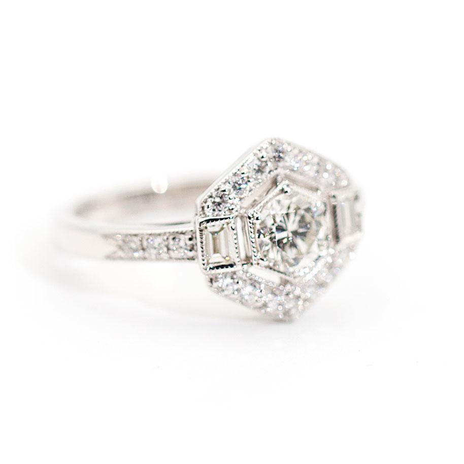 Colita 0.98 Carat Diamond Art Deco Ring Ring Imperial Jewellery - Auctions, Antique, Vintage & Estate