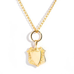 Constance 9ct Gold Shield Pendant & Chain Pendants/Necklaces Imperial Jewellery Imperial Jewellery - Hamilton 