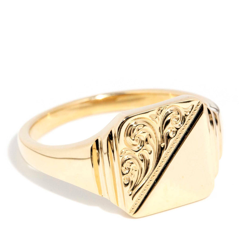 Cooper Circa 1960s 9ct Yellow Gold Signet Ring WIP Rings Imperial Jewellery 