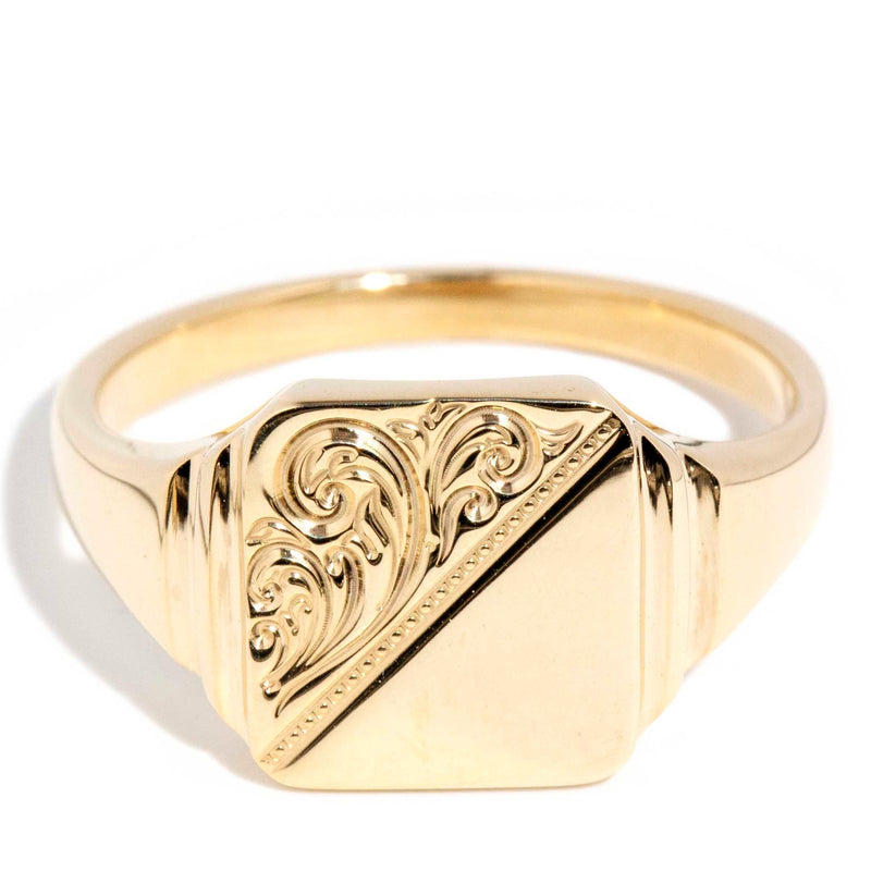 Cooper Circa 1960s 9ct Yellow Gold Signet Ring WIP Rings Imperial Jewellery 