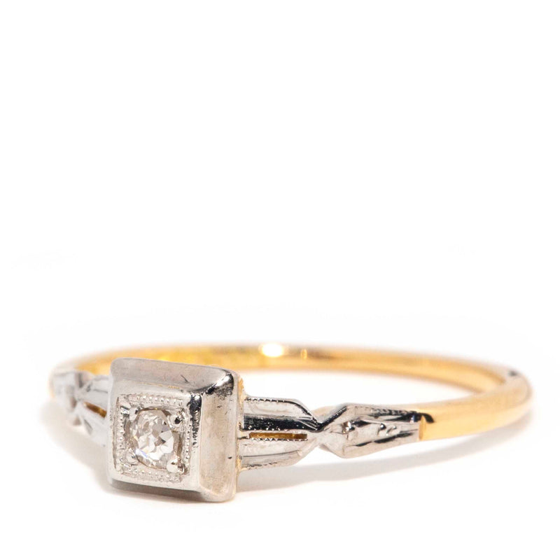 Cordelia Circa 1950s Old Cut Diamond 18ct & Platinum Ring* GTG Rings Imperial Jewellery 