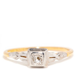 Cordelia Circa 1950s Old Cut Diamond 18ct & Platinum Ring* GTG Rings Imperial Jewellery Imperial Jewellery - Hamilton 