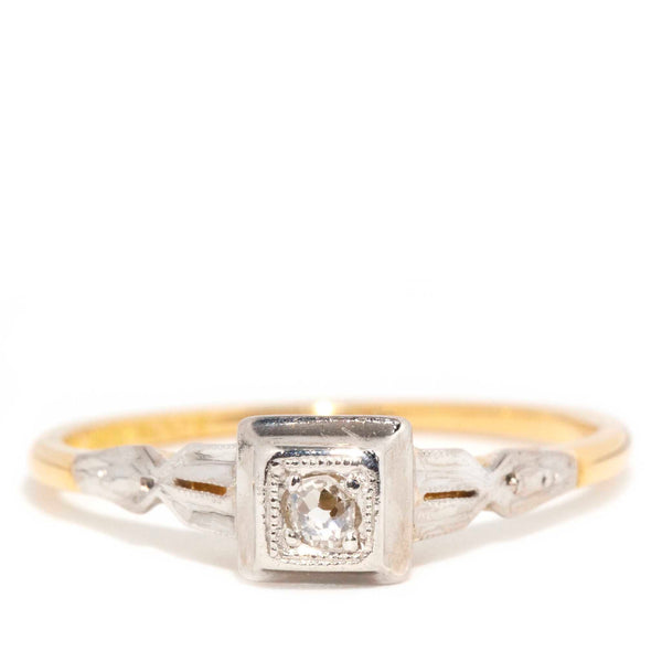 1940s Single Cut Diamonds Vintage Wedding Band in 14K White Gold - Carole —  Antique Jewelry Mall