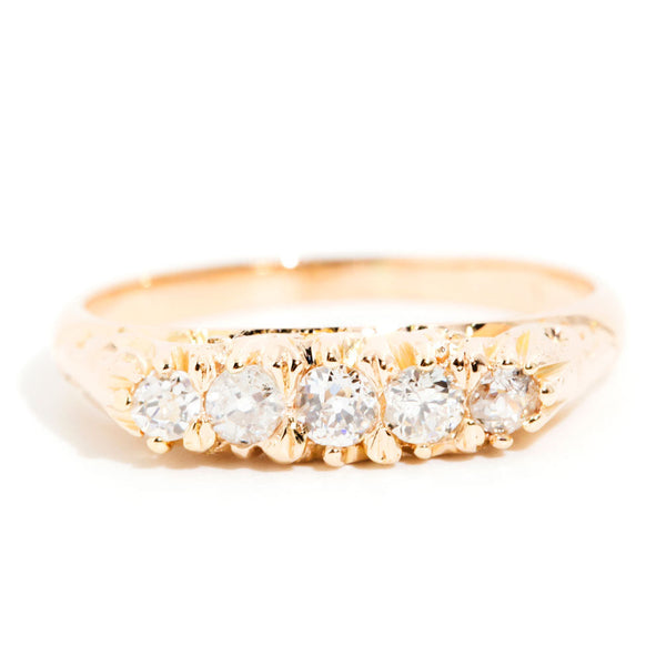 Daisy 15ct Gold Old Cut Diamond Vintage Band Ring* GTG $ Rings Imperial Jewellery Imperial Jewellery - Hamilton