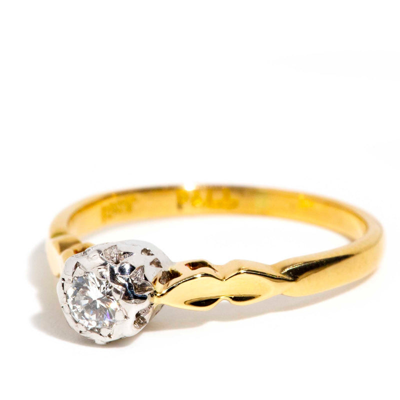 Daley 1960s Diamond Solitaire Ring 18ct Gold Rings Imperial Jewellery 