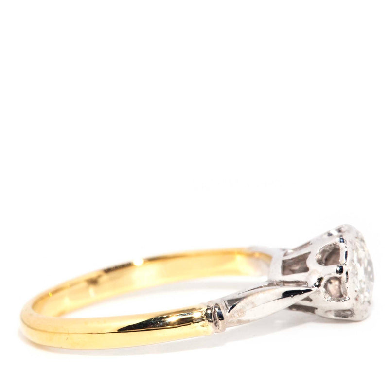 Danielle Circa 1940s 18ct Gold Solitaire Diamond Ring Rings Imperial Jewellery 