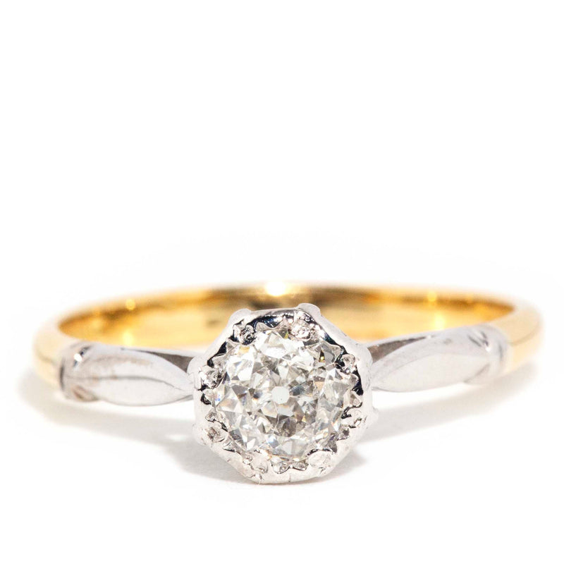 Danielle Circa 1940s 18ct Gold Solitaire Diamond Ring Rings Imperial Jewellery 