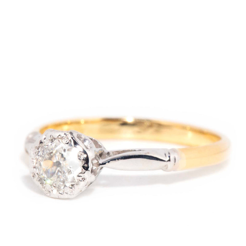 Danielle Circa 1940s 18ct Gold Solitaire Diamond Ring Rings Imperial Jewellery 