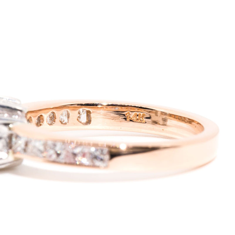 Danyel 18ct Rose Gold Certified Radiant Cut Cognac Diamond Ring Rings Imperial Jewellery