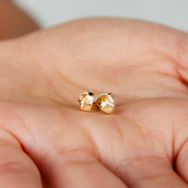 Davis 9ct Yellow Gold Studs Earrings Imperial Jewellery 