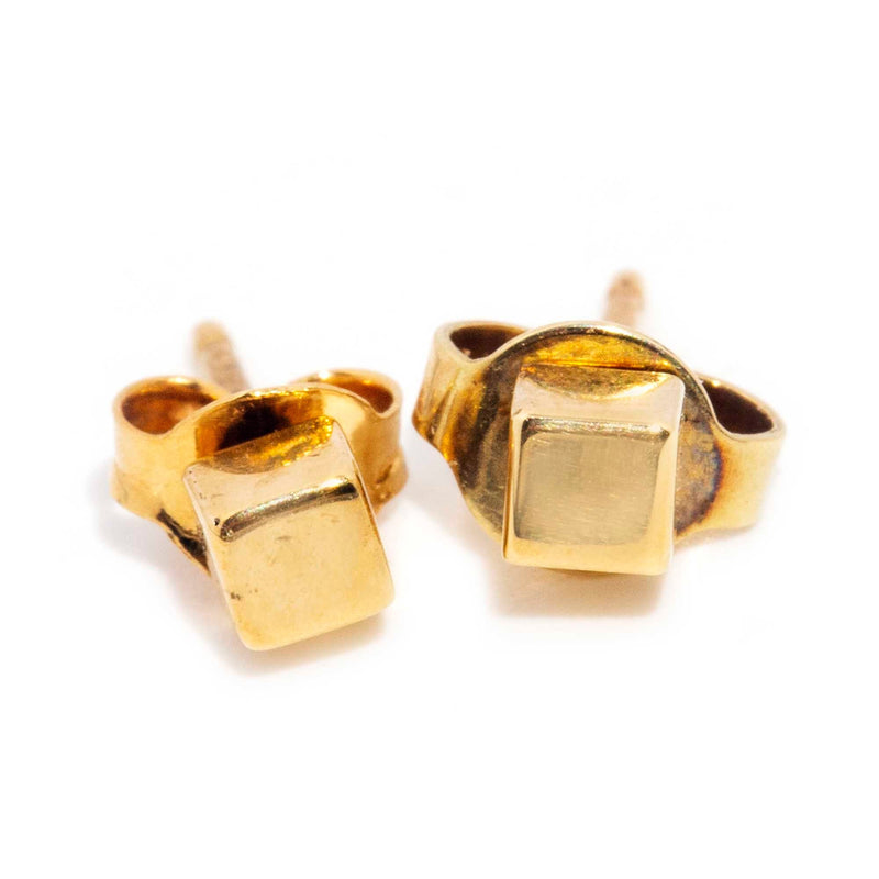 Davis 9ct Yellow Gold Studs Earrings Imperial Jewellery 