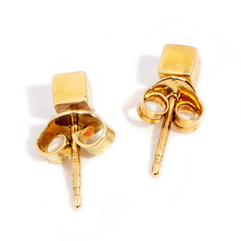 Davis 9ct Yellow Gold Studs Earrings Imperial Jewellery 